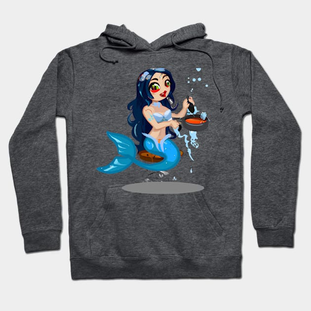 Cooking Mermaid Hoodie by Dunkel